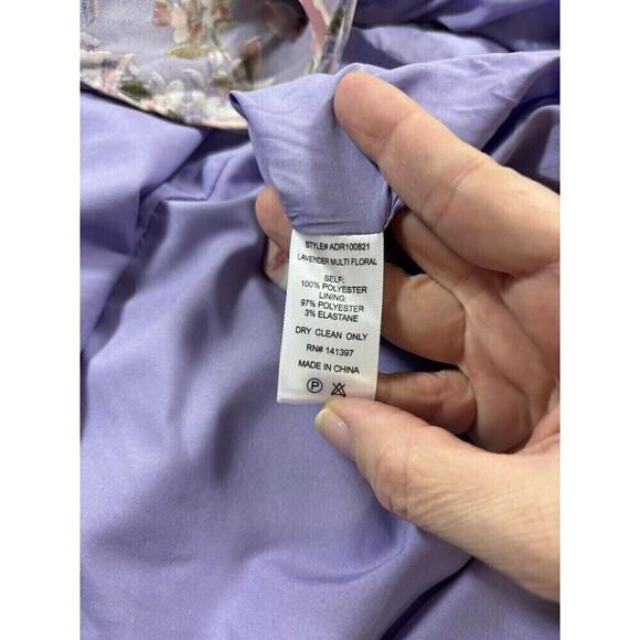 ASTR the Label Kiana Dress Light Purple Floral Small Ruffles Ruched Wedding - Picture 11 of 16